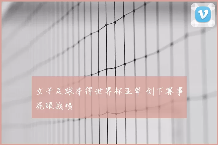 女子足球夺得世界杯亚军 创下赛事亮眼战绩